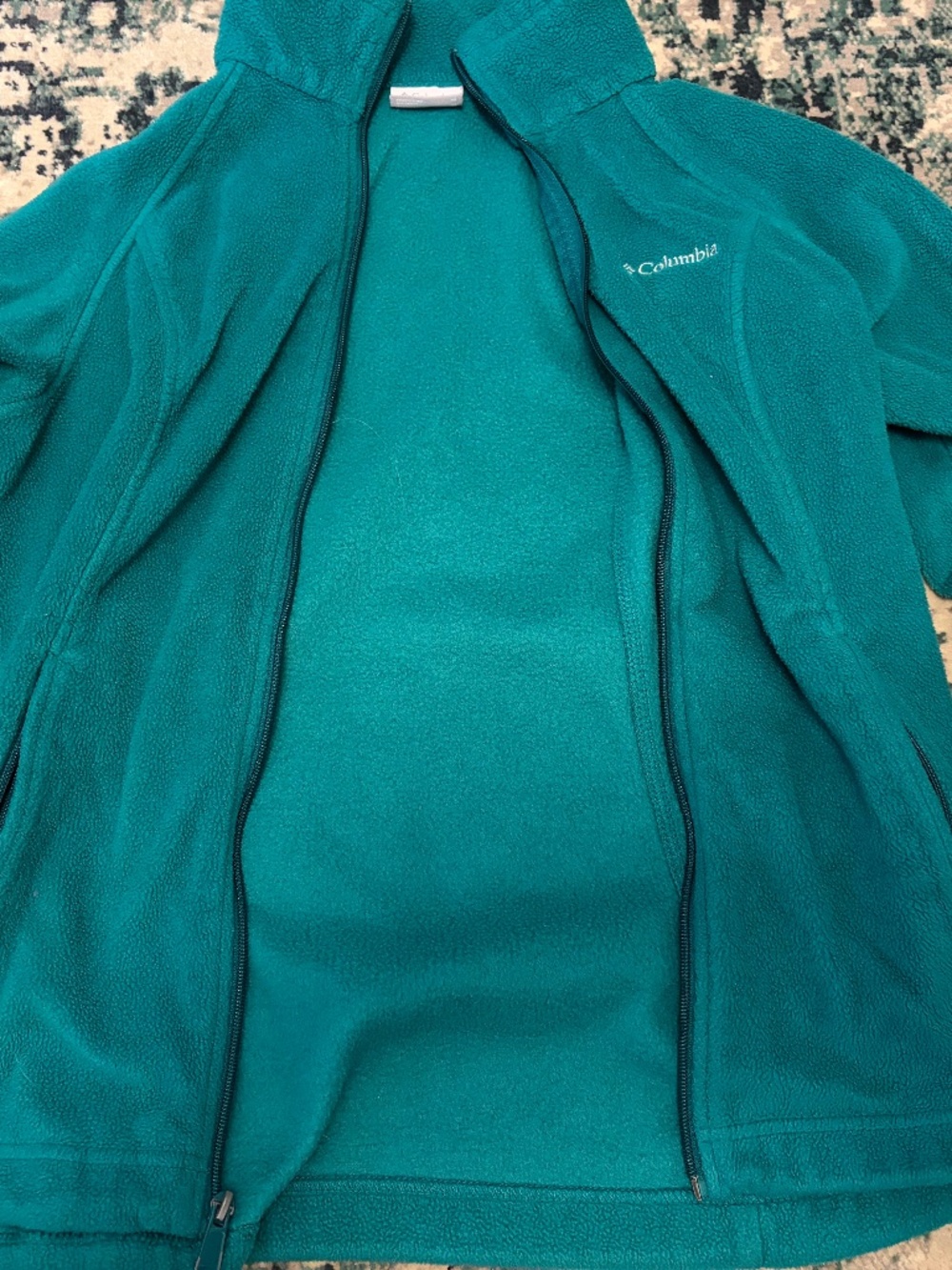 Columbia Teal Full-Zip Fleece Jacket